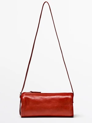Torebka Listonoszka Ze Skóry Nappa - Czer. Koral - Massimo Dutti - Female CZER.KORAL