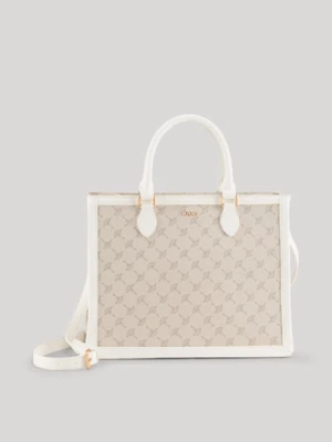 Torebka Mazzolino Aurelia w kolorze złamanej bieli z chabrowym motywem Joop