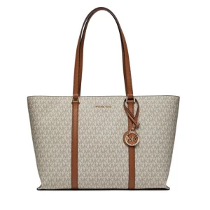 Torebka MICHAEL Michael Kors Temple Tote 30R4G1LT3B Beżowy