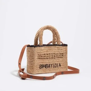 Torebka mini pleciona rafia naturalna BIMBA Y LOLA