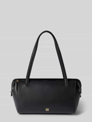 Torebka na rączce z materiał skóropodobny model 'Meelo_Duffle' Hugo Czarny
