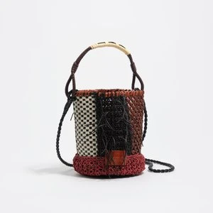 Torebka na ramię czerwona patchworku BIMBA Y LOLA