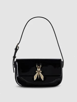 Torebka na ramię "ESSENTIAL" Fly z błyszczącej skóry PATRIZIA PEPE