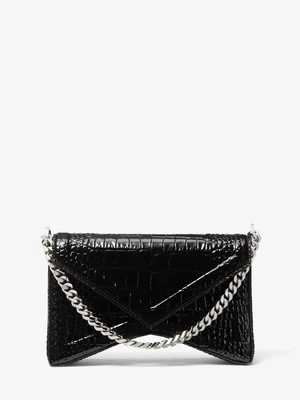 Torebka na ramię Manhatta z lakierowanej skóry z fakturą łuski krokodyla MICHAEL KORS COLLECTION