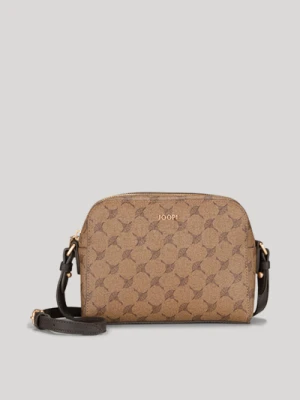 Torebka na ramię Mazzolino Cloe w kolorze brązowym z chabrowym wzorem Joop
