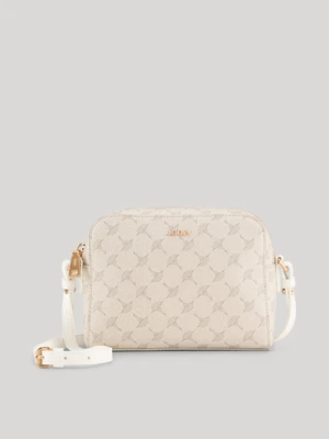 Torebka na ramię Mazzolino Cloe w kolorze złamanej bieli z chabrowym wzorem Joop