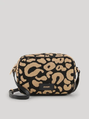 Torebka na ramię Notturno Cloe w zwierzęcy wzór, czarno-beżowa Joop