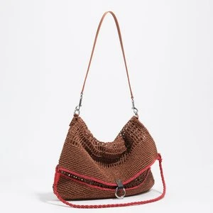 Torebka na ramię średnia włókno papierowe dąb BIMBA Y LOLA