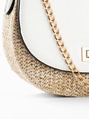 Torebka na ramię w optyce słomkowej bonprix