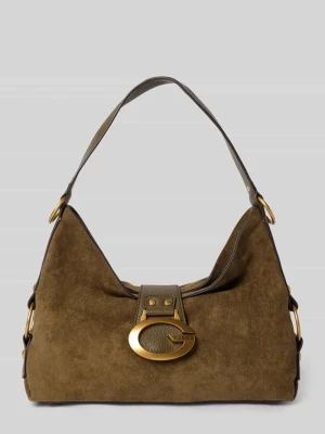 Torebka na ramię z detalem z logo Model 'CAMDEN' Guess Oliwkowy