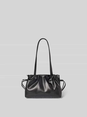 Torebka na ramię z marszczeniami model 'Ella' Tory Burch Czarny