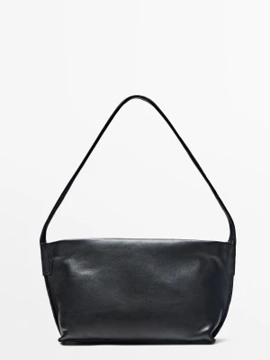 Mini Torebka Na Ramię Ze Skóry Nappa - Czarny - Massimo Dutti - Female
