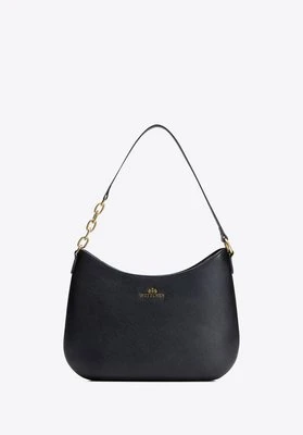 Torebka na ramię ze skóry z łańcuszkiem czarna Wittchen