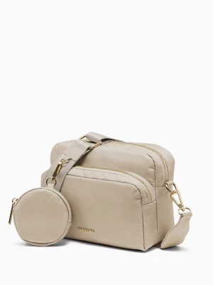 Torebka na szerokim pasku z saszetką beżowa Puccini