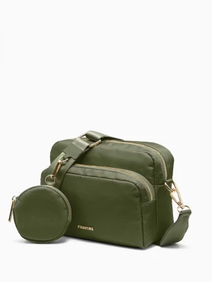 Torebka na szerokim pasku z saszetką zielona Puccini