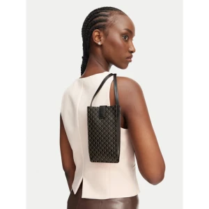 Torebka na telefon Calvin Klein Emblem Aop Phone Crossbody LV04F1115G Czarny