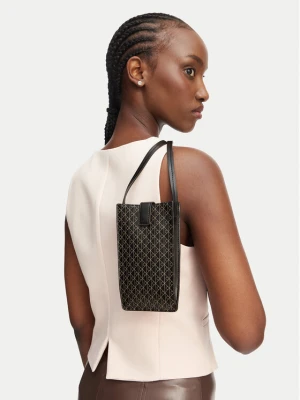 Torebka na telefon Calvin Klein Emblem Aop Phone Crossbody LV04F1115G Czarny