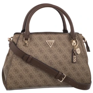 Zdjęcie produktu Torebka Noelle II Luxury Satchel HWBG96 72070 Latte Logo/Brown (GU794-b) Guess