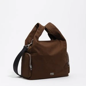 Torebka Paper Pocket średnia nylon ciemny khaki BIMBA Y LOLA