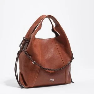 Torebka Paper średnia skóra złotobrązowy ciemny BIMBA Y LOLA