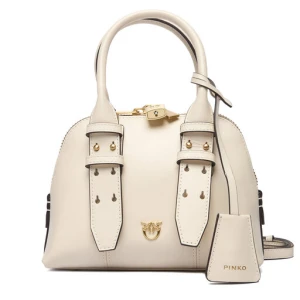 Torebka PINKO Bowling Bag Zip Mini AI 25-26 PLTT 105333 A0QO Écru