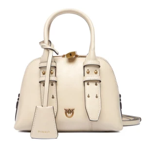 Torebka PINKO Bowling Bag Zip Mini AI 25-26 PLTT 105333 A0QO Écru