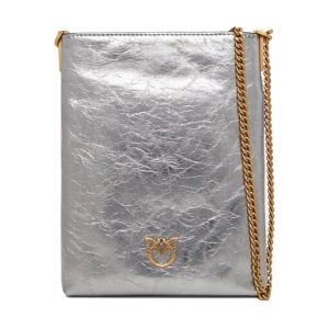 Torebka PINKO Flat Satchel AI 25-26 PCPL 105352 A2OT Srebrny