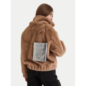 Torebka PINKO Flat Satchel AI 25-26 PCPL 105352 A2OT Srebrny