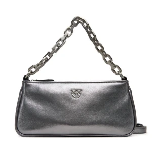 Torebka PINKO Half Moon Baguette Mini AI 25-26 PLTT 105069 A2O9 Srebrny