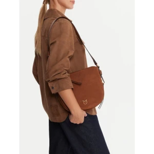 Torebka PINKO Hobo Zip Around Mini Al 25-26 PLTT 105332 A2JH Brązowy
