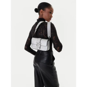 Torebka PINKO Love One Mini Slouchy Fl AI 25-26 PLTT 104340 A2JT Srebrny