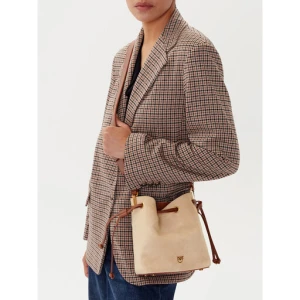 Torebka PINKO Secchiello Mini PE 25 PLTT 104303 A2CC Beżowy