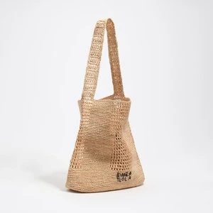 Torebka pleciona duża rafia naturalna BIMBA Y LOLA