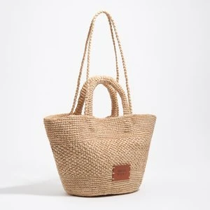 Torebka pleciona duża rafia naturalna BIMBA Y LOLA