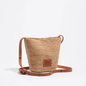 Torebka pleciona mała rafia naturalna BIMBA Y LOLA