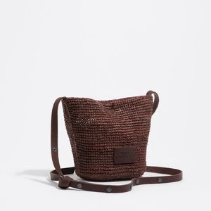 Torebka pleciona mała rafia orzech włoski BIMBA Y LOLA