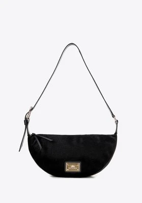 Torebka półksiężyc na ramię ze skóry naturalnej czarna Wittchen