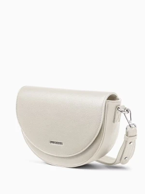 Torebka półksiężyc na szerokim pasku beżowa Puccini