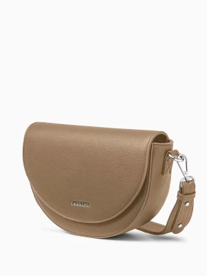 Torebka półksiężyc na szerokim pasku brązowa Puccini