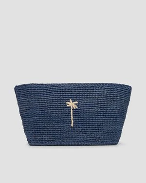 Torebka ręcznie pleciona Manebi Tender2tote Raffia granatowa