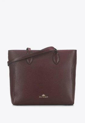 Torebka shopperka klasyczna z groszkowanej skóry Wittchen