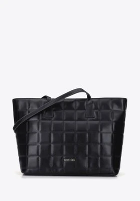 Torebka shopperka skórzana pikowana Wittchen
