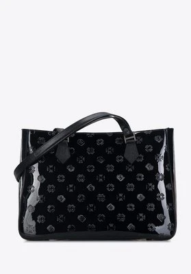 Torebka shopperka z błyszczącej skóry w monogram Wittchen