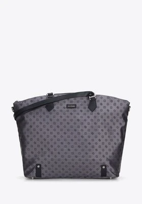 Zdjęcie produktu Torebka shopperka z żakardu i skóry szara Wittchen