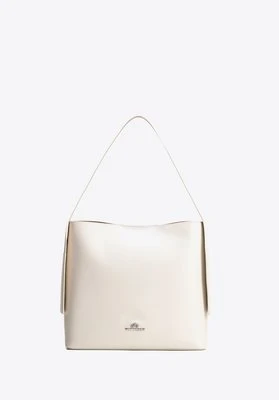 Torebka shopperka ze skóry z dodatkowymi kieszeniami złamana biel Wittchen