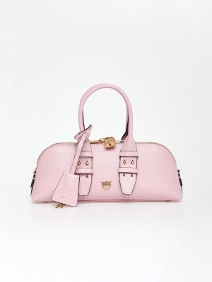 Torebka skórzana Bowling Baguette PINKO