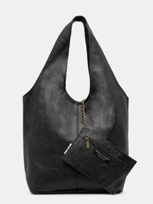 Answear.LAB torebka skórzana kolor czarny