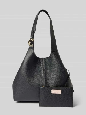 Torebka skórzana z aplikacją z logo Coccinelle