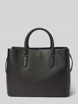 Torebka skórzana z aplikacją z logo model ‘MARCY’ Lauren Ralph Lauren