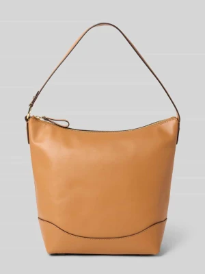 Torebka skórzana z ozdobnym szwem Lauren Ralph Lauren